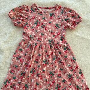 Mini Boden Pink Strawberries 🍓 Kids Dress